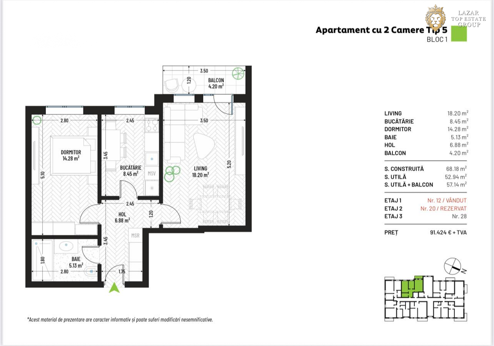 Apartament 2 camere Nou – Complex Rezidential